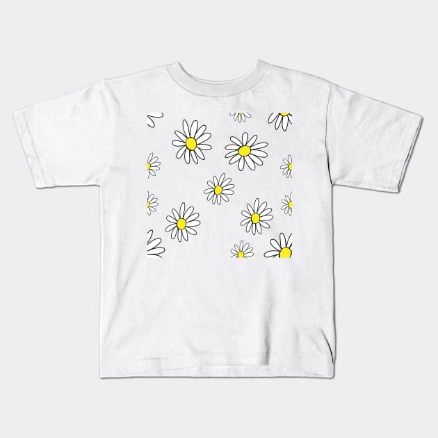 Daisy Seamless Pattern Kids T-Shirt by MysticMagpie